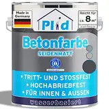 Plid® Betonfarbe Innen & Außen Frostsicher Anthrazitgrau 0,75L - Flüssigkunststoff Bodenbeschichtung - Betonfarbe Kellerboden - Bodenfarbe für Keller, Zement, Mauerwerk & Holz - Made in Germany