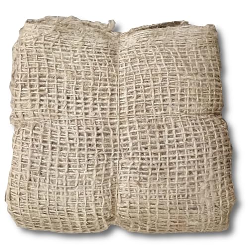 TerraGala Böschungsmatte aus 100% Jute Naturfasern (25m²), biologisch abbaubares Jutevlies für Hangsicherung, Erosionsschutz und Uferbefestigung