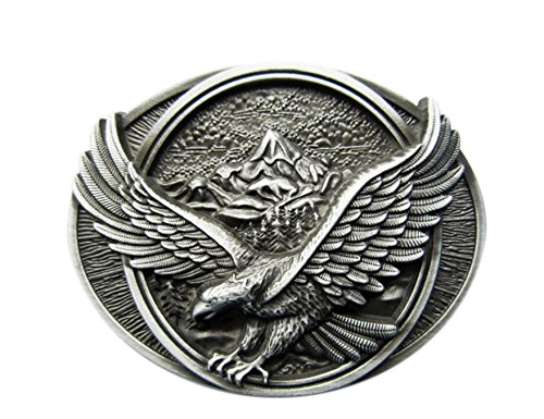 Schnalle123 Gürtelschnalle Adler Eagle Amerika Vogel 3D Optik für Wechselgürtel Gürtel Schnalle Buckle Modell 83