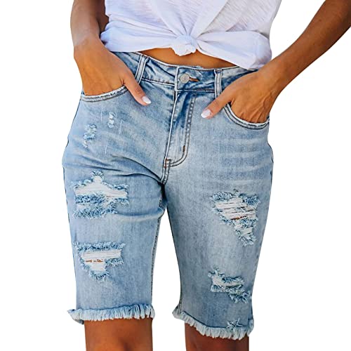 Geilisungren Damen Jeans Shorts Sexy Low Waist Knöpfe Reißverschluss Kurz Denim Hose Frauen Sommer Nachtclub Party Destroyed Ultra-Shorts Hotpants