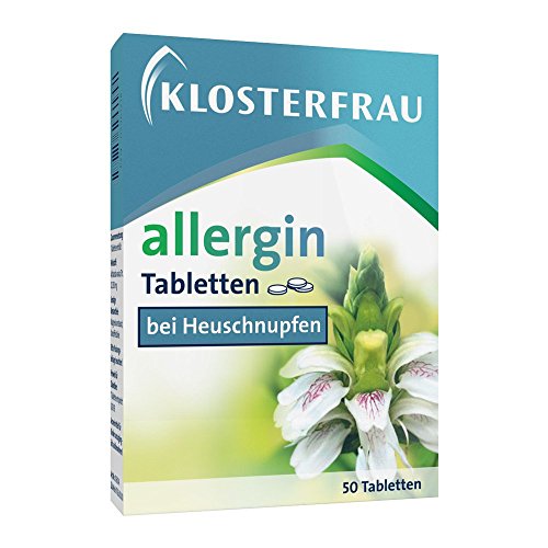 Klosterfrau Allergin Tabletten | 50 Stück | Homöopathisches Mittel | Anwendung bei Heuschnupfen Symptomen | bei tränenden & juckenden Augen, laufender Nase, Niesreiz oder Reizungen der Atemwege