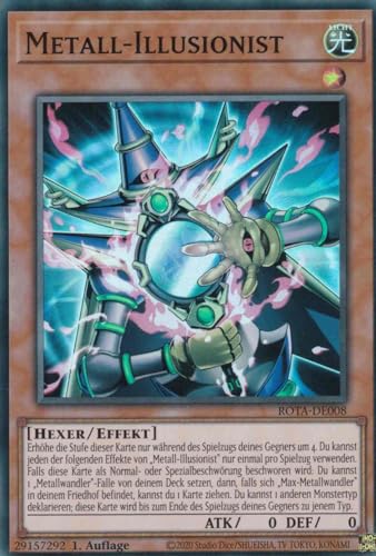 Metall-Illusionist Super Rare ROTA-DE008 - Rage of The Abyss Karte - mit GamersHeaven Cardboard Guard