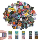 200 Stück Miniatur Bücher, Mini Bücher Puppenhaus, 1:12 Miniatur Puppenhaus Zubehör Mini Books, Miniaturbücher für Puppenhaus Arbeitszimmer Bücherregal Bibliothek