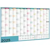 Kalender 2025 Wandkalender - XXL Wandkalender 2025 Größ (100 x 70 cm), von Dezember 2024 bis Januar 2026, für Schüler und LehrerGeburtstagskalender - Morandi