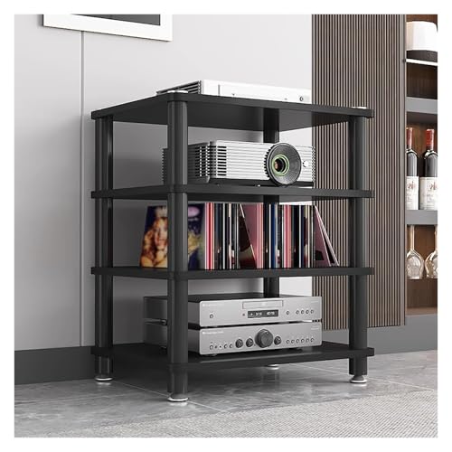 Mehrschichtig Schlafzimmer ProjektorstäNder Plattenständer, Player-Ständer, 4-stufig, robust, Video-Medienständer, Schrank, Stereo-Komponentenregal, Möbel, Spielkonsolen, Geräte, Unterhaltun