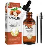 Arganöl Haare Bio Kaltgepresst, Argan Oil Für Gesicht, Haut & Haare 60ml - Argan öl ohne Zusätze mit Pipette