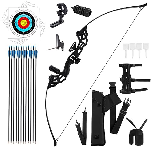 Dostyle Recurve Bogen Takedown Bogenschießen Pfeil und Bogen Set Jagd Langbogen Kit 40 lbs Right Hand