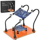 Magnetische helfende Hand, Preciva 3. hand löthilfe Flexibel Helfende Hände Lötstation Werkzeug Leiterplatte für Lötarbeiten Elektronik Reparatur von Schmuck, Handwerk Löten Entlöten (orange)