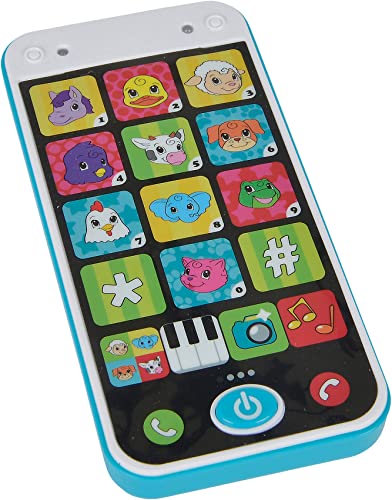 Simba 104010002 - ABC Smartphone für Kinder, Spielzeughandy mit Licht, Sound, verschiedenen Melodien und Tiergeräuschen, für Kinder ab 12 Monaten