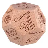 TOYANDONA Essensentscheidungsspiel Für Das Abendessen ‚ Holz 6 Seiten Und Handwerkskunst
