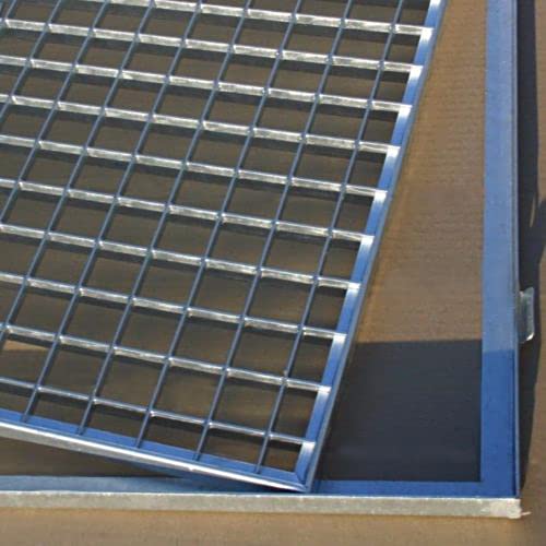 SPH Gitterrost verzinkt 600x1000mm mit ZARGE Maschenweite 30x30mm Gesamthöhe 23mm