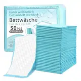 Wegwerf-Bettpads für Inkontinenz 50 Stück 60x90cm 5-lagig,90g/Stück,SAP 6g Betteinlagen Inkontinenz Einweg Erwachsenen, Heavy Duty Bettpads Inkontinenz, Einweg-Wickelunterlagen