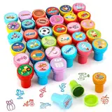 Sprifityy 36 Stück Stempel Kinder,Cartoon Auto Stempelset,Selbstfärbende Stempel für Kinder,Geschenktütenfüller,für KinderPartyFavor,Geburtstagsgeschenk,Classroom Prizes