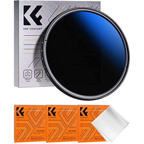 K&F Concept K-Serie 82mm ND Filter Slim Variabler Graufilter ND2-400 (1-9 Stop) Neutral Graufilter