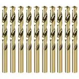 Vroxdrez HSS Metallbohrer Professional geschliffen Kobalt 10pcs 2.0mm Spiralbohrer für Edelstahl, Metall, legierte Stähle – langlebig, präzise, hitzebeständig (3mm*61mm)