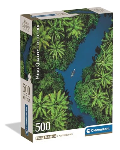 Clementoni Puzzle Collection - Tropical Aerial View 500 Stücke, Compact Box - Puzzle für Erwachsene 14-99 Jahre, Geschenk für Mann und Frau, Made in Italy, 35592