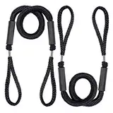 Arola Bungee Dock Line Festmacher Seil für Boote Dock-Leine Bungee-Dock-Leinen Bungee-Schnüre Kajak Bootsankerzubehör Strecken 2 Pack (Schwarz)