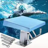 JXYQZD Pool-sprungplattform, Rutschfestes Edelstahl-Sprungbrett mit Hardware, rutschfeste Arbeitsplatte, 15° Geneigte Professionelle Sprungplattform