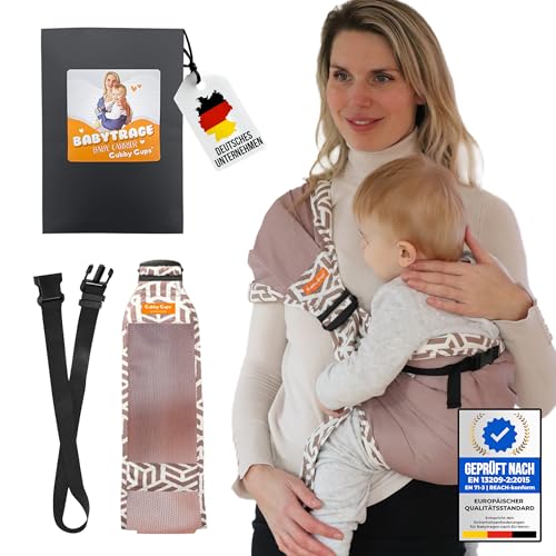 GUBBY GUPS® Ergonomische praktische Babytrage V3.0 für schnelle Einsätze - Tragetuch Baby neugeboren Baby Tragegurt Kleinkind bis 15 KG, Hüftsitz Baby Trage Tragesystem