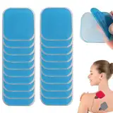 vcsjw 20 Stück Gel Pads,Tens Pads,EMS Pads,Ersatz Gelpad Kompatibel mit Beurer Em 59 Heat Geräten,Menstrual Relax,Zubehör für Bauchmuskeltrainer Elektrisch (45 X 45 mm)