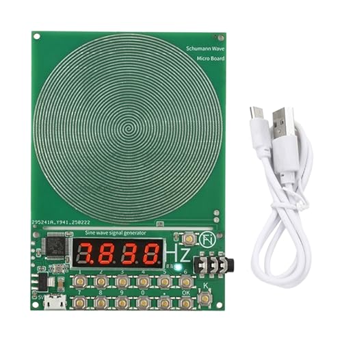 Schumann Frequenz Generator 7.83Hz mit Display,USB-Anschluss Schumann Resonanz generator Naturresonanz für Raumharmonie Tragbar für Zuhause, Büro