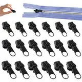 18 Stück Zipper Pull Fixer,Reißverschluss Schieber Ersatz,Reißverschluss Reparaturset,Reißverschluss Ersatz Zipper,Abnehmbare Reißverschluss Zipper,Für Die Reißverschlussreparatur.