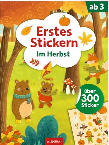 Erstes Stickern – Im Herbst: Über 300 Sticker | Stickerheft für Kinder ab 3 Jahren