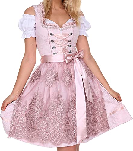 0220 Dirndl Germandress 3Tlg. Oktoberfest Gr.34 bis 52 !ORIGINAL LIFOS! (0600ROSA, 36)
