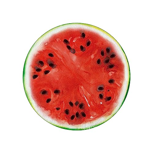 Sommerlicher Strandtuch Wassermelone Obst Muster Runde Badetuch Schnell Trocknende Deko Weiches Leichtes Beach Towel für Weiblich Männlich Mädchen Strandtucher Schwimmprodukte (One Size)