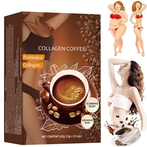 HOUXIANDOU Bloo-M Kollagenkaffee, Kaffeekollagen, Kaffeekollagen Aus Japan, Kollagenkaffeepulver, Kollagenpulver Für Kaffee, Kollagenkaffeeergänzung (1 Karton)