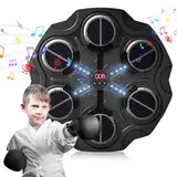 Hengrongshen Musik Box Maschine, LED Music Boxing Machine, Boxing Machine mit Boxhandschuhen, Music Punch für Kinder und Erwachsene Heimübungen Dekompression