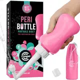 Cynpel Tragbares Bidet für die Wochenbett Intimhygiene - 350 ml Intimdusche für Frauen - Peri Flasche für Krankenhaus Tasche Mutterschaft Essentials - Rosa