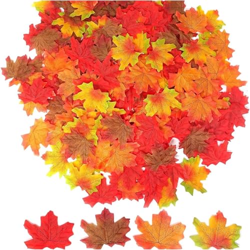 200 Stück Herbstdeko,Herbstblätter Deko,Herbst Blätter Girlande,Ahornblätter Künstliche Filz,Autumn Decor Fall,Herbstblatt Herbstgirlande Ahorn,Ahornblatt Blatt Decoration,Kastanien Kunstblätter