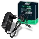 V-TAC Netzteil Adapter 12V 30W 2,5A für Kameras, LED-Streifen, Modem - Transformator 12V - Netzadapter für Bildschirme und Elektronische Geräte - Eingang AC 100-240V - Euro Stecker