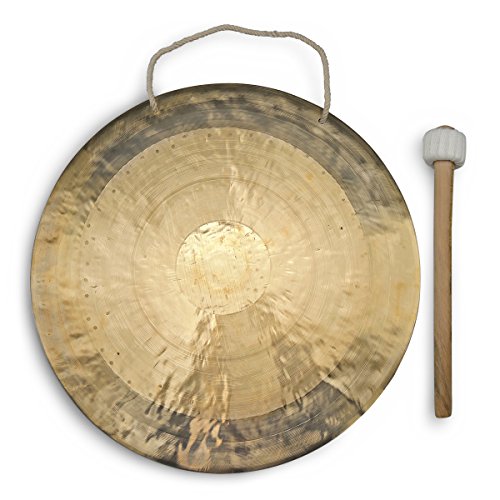 Feng Gong/Wind Gong 50 cm mit tollem Klang, inklusiv Holz-/ Baumwollklöppel -7008-