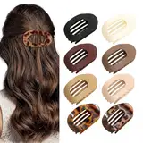 TTPSRY 8 Stück Haarklammer Flache Oval Haarklammern Starke Griff Duckbill Clips Hochsteckfrisuren Einfache Schlichte Haaraccessoires für Damen