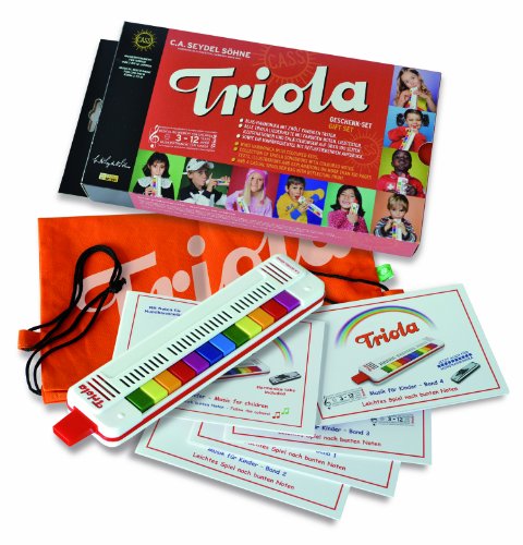 Triola by Seydel Triola-Komplettes Geschenkpaket mit 5 Notenheften Musizieren mit bunten Noten und Tasche