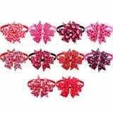 LfrXtra 10pcs Regulierbare Pflege Haustier Bowties Heart Butterfly Verzierungen Haustier Bowties Für Haustier Groomer Und Tierbesitzer