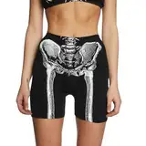 Dolls Kill Freaky Frakture Skeleton Shorts, Freaky Frakture, Klein