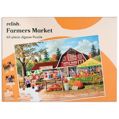 Relish “Bauernmarkt” 63 Teile Puzzle für Menschen mit Demenz oder Alzheimer - Geschenke und Aktivitäten für Senioren