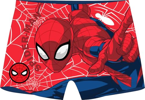 Marvel Spiderman Badehose für Jungen Schwimmhose Badekleidung Badeshorts Badeanzug Schnelltrocknend Atmungsaktiv 98/104 110/116 122/128 (DE/NL/SE/PL, Numerisch, 110, 116, Regular, rot)