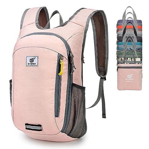 SKYSPER 10L Faltbarer Rucksack Ultraleicht Tagesrucksack Wasserfest Daypack Reiserucksack Wanderrucksack für Wandern Reisen Städtetrips