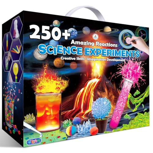 UNGLINGA 250+ Wissenschaft Experimente Kits für Kinder, Jungen Mädchen Spielzeug Geburtstag Geschenke Ideen, Chemie-Set, STEM Aktivitäten Bildungsprojekt, Vulkan Wissenschaftler Kit