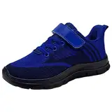 Unisex Kinder Turnschuhe Sportschuhe Jungen Mädchen Mesh Atmungsaktiv Outdoor Laufschuhe mit Klettverschluss Flach&Dicker Boden Sneaker Leicht Dämpfung Hallenschuhe Tennisschuhe Walkingschuhe