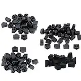 200 Stück Hub Port RJ45 Anti-Staub-Abdeckkappe Schutzstecker Schwarz Silikon Ethernet