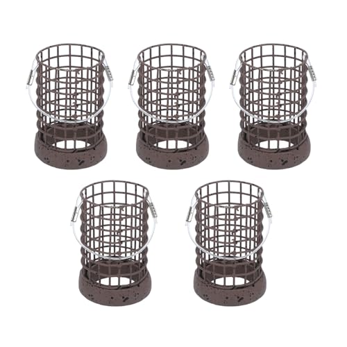 POENVFPO 5pcs 50g Metallfischerei Köder, Leichte Schnelle Sinkende Köder -Feeder -Trap -Korbhalter für Angelstellen