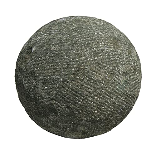 STONE art & more Steinkugel Gartenkugel Naturstein (Basanit) bossiert Ø 20cm Steinmetzarbeit Deko Kugel frostfest