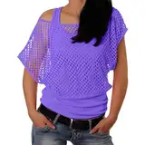 Pailletten-Tops Für Damen, Glitzernde Glitzer-Blusen, Kurzärmelige Pailletten-Shirts Für Den Urlaub, Clubabend Damen Oberteil Weihnachten Festliches Oberteil Damen Karnevals-Shirts Für Damen