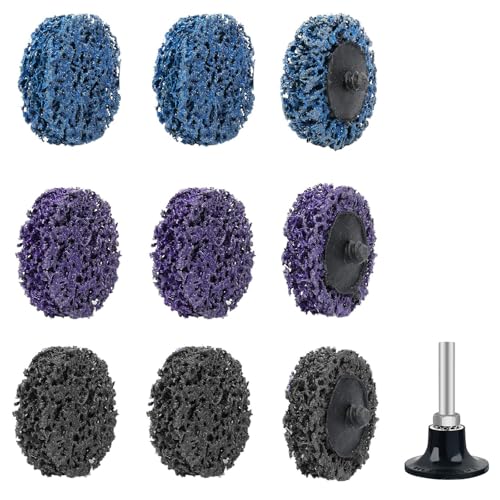 CSD Scheibe Schleifscheibe, Grobreinigungsscheibe, Reinigungsscheibe Set, Grobschleifscheibe, Radnabenschleifer, Bohrmaschine Reinigungsscheibe, CSD Sscheibe Bohrmaschine, 2 Zoll CSD Scheibe