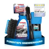 SONAX XTREME (1L) Innenraumreiniger + Bürste + chemicalworkz Pinsel + Shiny Freaks Mikrofasertuch - Auto Innenraum Reiniger, Kunststoff, Polster, Leder, Cockpitpflege, Auto Reinigungsset